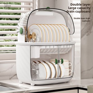 Contenitori in alluminio per la casa con coperchio in plastica PP per scolapiatti da cucina, porta ciotole, piatti, bacchette <span class=keywords><strong>e</strong></span> stoviglie - Product Image 3