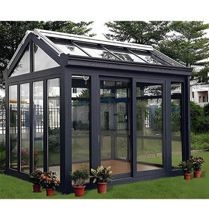 Véranda en aluminium sur mesure, imperméable, antirouille, isolée, à rupture de pont thermique, avec toit en verre <span class=keywords><strong>double</strong></span> <span class=keywords><strong>vitrage</strong></span> pour villas et appartements - Product Image 1