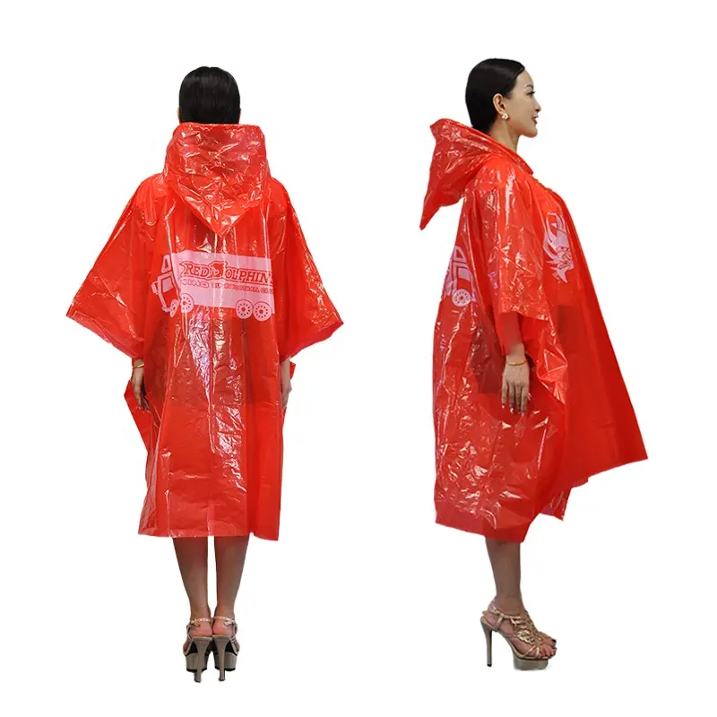 Poncho de pluie Pe personnalisé industriel de haute qualité pour adultes