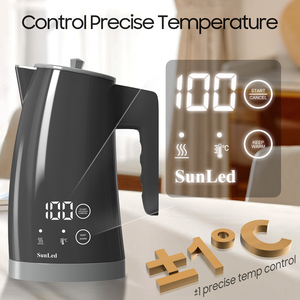 Bouilloire Électrique en Acier Inoxydable Noir Mat 1300W 1200W pour Bureau, Hôtel, Maison – Idéale pour Faire Bouillir Eau, Thé, Café, <span class=keywords><strong>Lait</strong></span> - Product Image 3