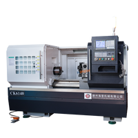 Tour à commande numérique CNC à lit plat horizontal en métal CK6140, moyenne capacité, à un seul mandrin