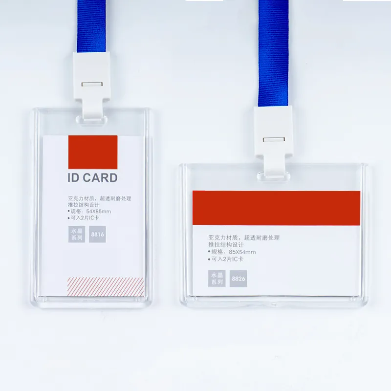 हॉट सेलिंग ऐक्रेलिक आईडी कार्ड धारक का नाम बैज धारक का नाम बैज धारक