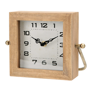 Petit réveil carré en bois <span class=keywords><strong>de</strong></span> Style classique pour la décoration <span class=keywords><strong>de</strong></span> Table - Product Image 6
