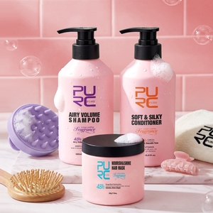 Champú con fragancia que aumenta el volumen, limpia profundamente el cuero cabelludo, anti-frizz, nutritivo y reparador, set de champú para el cabello - Product Image 2
