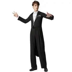 Ballroom Dancing Retail Customized International Standard Dance Set Men Ballroom Tail Suit