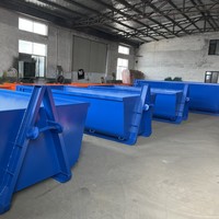 Nouveau camion conteneur à bille à toit ouvert empilable 22cbm avec benne à ordures pour usine de pyrolyse