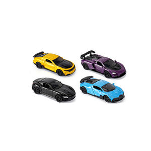 1:60 Petit jouet moulé sous pression <span class=keywords><strong>Cars</strong></span> 3 portes Pullback Ornaments Metal Racing Car Model for Kids Gift 8 Styles Mix - Product Image 4