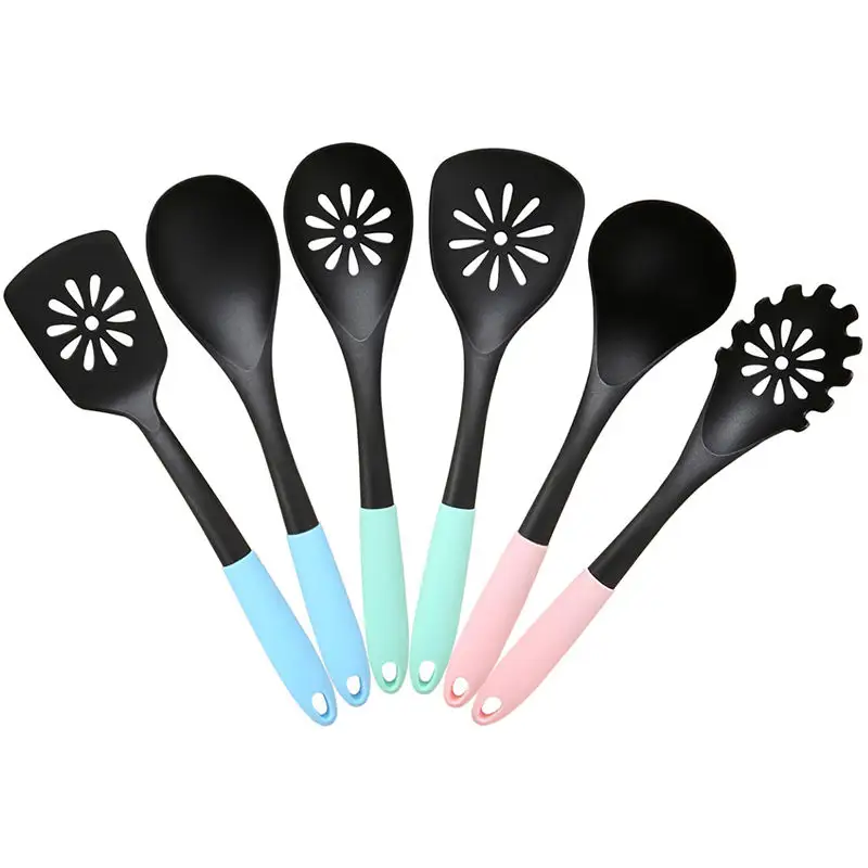 6 Stuks Nylon Keuken Keukengerei Set Pastaserver Sleuf Lepel Laddle Turner Set Met Pp Handvat