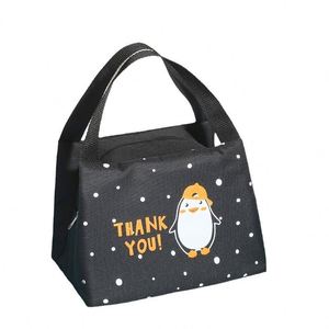 Cute Cat Pattern Children Insulated Lunch <b>Bag</b> Handheld for School Outdoor <b>Picnic</b> Food Storage - Product Image 2