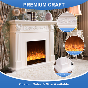 Mueble de TV Clásico Americano con Chimenea Eléctrica Integrada/Chimenea de Madera - Product Image 4