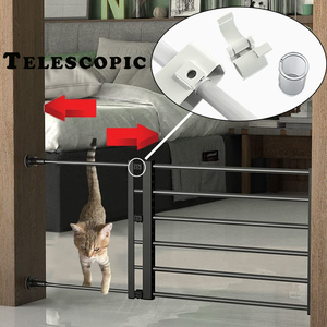 Porte de <span class=keywords><strong>chien</strong></span> pliable longue et haute <span class=keywords><strong>pour</strong></span> l'intérieur Fermeture à bouton Barrière de chiot d'intérieur sans perçage Barrière respectueuse des animaux <span class=keywords><strong>pour</strong></span> chiens - Product Image 3