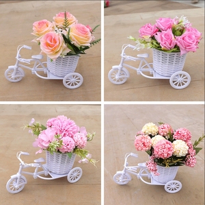 Decorazione per soggiorno interno <span class=keywords><strong>in</strong></span> seta <span class=keywords><strong>fiore</strong></span> di plastica Bouquet di fiori artificiali decorazione per <span class=keywords><strong>auto</strong></span> piccola decorazione <span class=keywords><strong>in</strong></span> vaso - Product Image 6