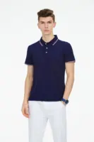 Kaos Polo Lengan Pendek Pria, Logo Kustom Bordir Golf Kedatangan Baru 2022