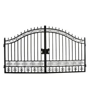 Harga gerbang depan pagar pagar vila pintu geser besi Taman kustomisasi desain gerbang besi utama terbaru
