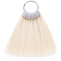 Échantillons de cheveux de 8 pouces, anneaux de couleur de cheveux avec boucles en PVC, 100% cheveux humains, échantillon de couleur pour tester la couleur