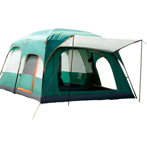 Tente de camping extérieure quatre saisons automatique résistante aux <span class=keywords><strong>UV</strong></span>, imperméable, en Oxford, 1500 mm, pour 4-6 personnes, avec deux chambres et un salon en fibre de verre - Product Image 2