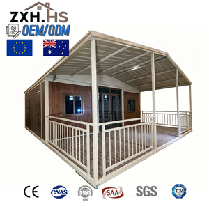 Casa Contenedor Prefabricada <span class=keywords><strong>de</strong></span> Lujo, Portátil, con Diseño Estilo Cabaña, para Campamentos Vacacionales - Product Image 1