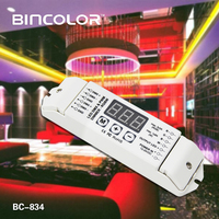 Contrôleur DMX 4 canaux Bincolor BC-834 DC12V-24V PWM RGBW DMX512