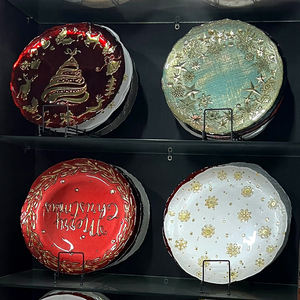 ZK230225 plaque <span class=keywords><strong>de</strong></span> verre <span class=keywords><strong>de</strong></span> peinture <span class=keywords><strong>rouge</strong></span> conception plaque <span class=keywords><strong>de</strong></span> mariage en verre résistant à la chaleur assiettes <span class=keywords><strong>de</strong></span> dîner en verre <span class=keywords><strong>de</strong></span> noël pour Restaurant - Product Image 4