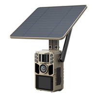 Caméra de chasse thermique 4G LTE solaire pour extérieur, vision nocturne thermique 4K 48MP, étanche IP67