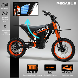 Pegasus  Dropshipping <span class=keywords><strong>Moto</strong></span> électrique tout-terrain 55 km/h Vitesse maximale 2000w Puissance Scooter électrique à deux roues - Product Image 5