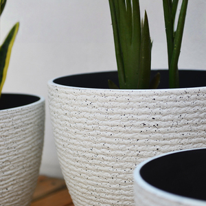 <span class=keywords><strong>Maceta</strong></span> de resina gruesa, piedra de cerámica de imitación simple nórdica grande, plantación de árboles en la <span class=keywords><strong>maceta</strong></span> del balcón de la sala de estar - Product Image 6