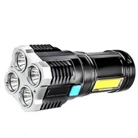 Taikoo nouvelle lampe de poche rechargeable 4LED lumière latérale COB phare à distance batterie lampe de poche LED lumière forte