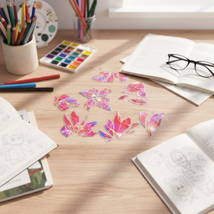 สติกเกอร์ PET 20 ชิ้น แพ็ค INS ลายคริสตัลแตก ซีรีส์เรื่องราววันหยุด วัสดุตกแต่ง DIY สติกเกอร์ตกแต่ง - Product Image 2