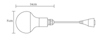 Ampoule LED d'extérieur programmable RGB DMX DC24V à pixels, étanche, diamètres 60mm, 80mm et 100mm