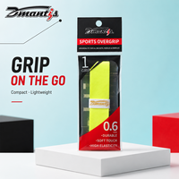 Dmantis Overgrip 0,6 mm 1 pièce, adhérent, absorbant la transpiration, en cuir PU, résistant à l'eau, antidérapant, confortable pour le badminton