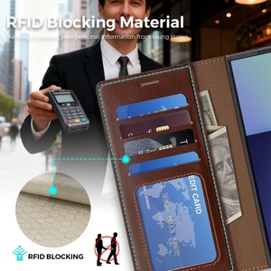 Étui portefeuille magnétique en cuir PU pour Samsung Fold 7 3 4 5 6 avec porte-cartes, chargement sans fil et protection antichoc - Product Image 2