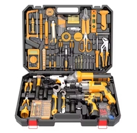 Ensemble complet d'outils électriques professionnels avec perceuse-visseuse rechargeable au lithium-ion et kit d'outils à main pour la conception en usine