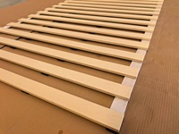 Sommier Queen Bunkie à lattes verticales, sans assemblage, recouvert de tissu, pour matelas hybride à mémoire de forme, support de lit plateforme
