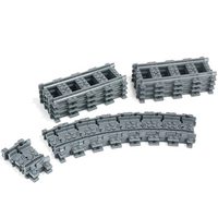 Train briques DIY blocs de chemin de fer accessoires blocs de construction 24 pièces la voie ferrée pour briques utiliser la voie ferrée