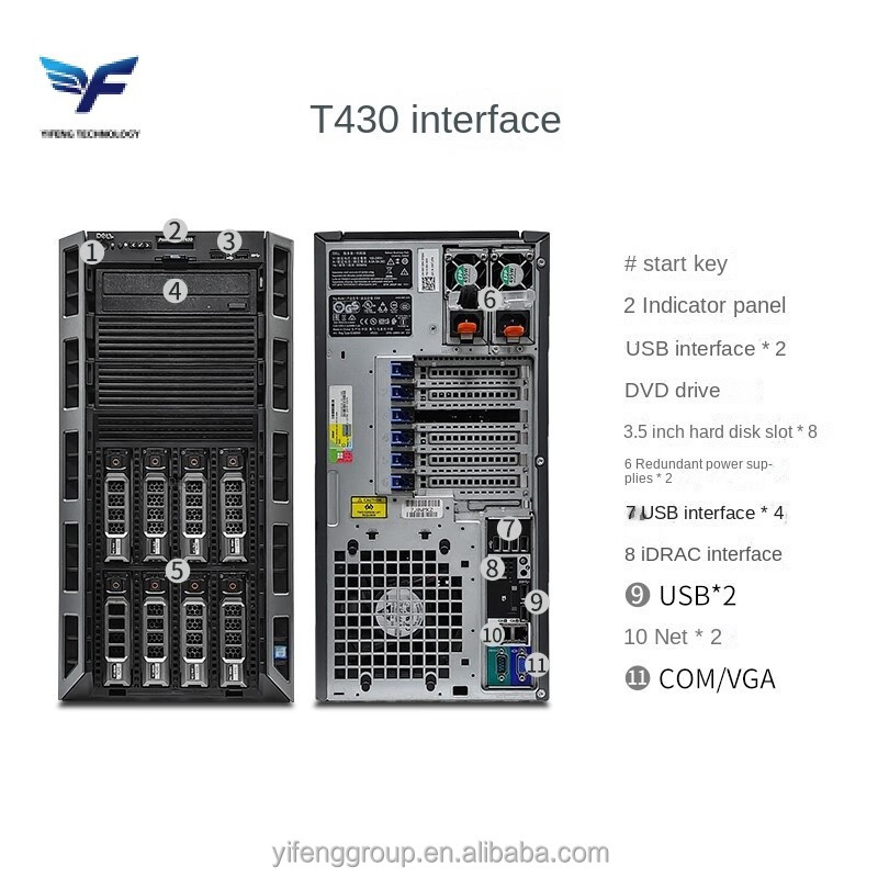 T430 e5-2650 2.2HZ 24 núcleos 32g ddr4 disco duro 3 495w 1