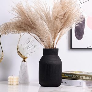 Jarrón Grande <span class=keywords><strong>de</strong></span> Madera Rústico Negro para Decoración del Hogar, Jarrón Alto Vintage para Flores, Decoración Rústica Estilo Granja - Product Image 5