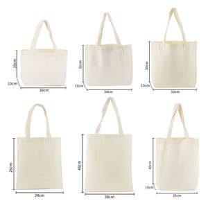 Borsa Tote all'ingrosso in tela di cotone riciclabile per le donne semplice borsa <span class=keywords><strong>Shopper</strong></span> in bianco con Logo personalizzabile - Product Image 5