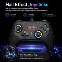 Controlador con Cable de Efecto Hall con Frecuencia de Sondeo de 1000Hz para PC y Android, Gamepad de Baja Latencia, Joystick RGB sin Desviación