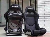 Siège baquet de course universel réglable en fibre de carbone noire, conçu sur mesure, fabriqué en Chine
