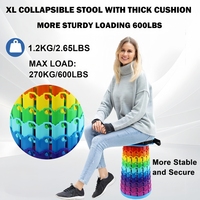 Tabouret de camping pliable, plus robuste, capacité de 800 lb, tabouret pliable réglable pour le camping, la randonnée, la montagne, le jardin, le barbecue