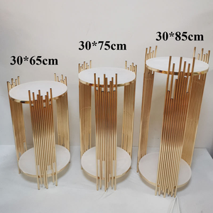 Soportes Redondos <span class=keywords><strong>de</strong></span> Metal Dorado <span class=keywords><strong>para</strong></span> Tartas y Postres, Columnas <span class=keywords><strong>para</strong></span> Fondos <span class=keywords><strong>de</strong></span> Boda, Cilindros, Pedestales <span class=keywords><strong>de</strong></span> Exhibición, Soportes <span class=keywords><strong>para</strong></span> <span class=keywords><strong>Flores</strong></span> - Product Image 2