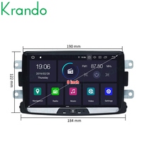 Krando Android 10.0 8 pouces autoradio DVD lecteur multimédia pour Renault Dacia Sandero Duster 2012-2013 unité principale Auto GPS tablette