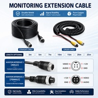 Système de caméra de recul AHD DVR avec écran 10,1 pouces, 12-36V, écran partagé, 4 broches, étanche, vision nocturne, pour camion, remorque, camping-car