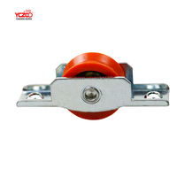 Accesorios para Ventanas Corredizas de Aluminio, Rueda de Plástico Roja con Canal en V, Polea Pequeña para Puerta con Carcasa