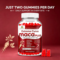 Gummies Extreme Curve Maca Plus 7500mcg |   Concentré haute puissance 15:1 pour le remodelage des fesses, des hanches et du corps, 60 unités, stimulant de la libido pour femmes