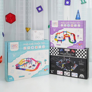 Mntl DIY RC xe đua theo dõi đồ chơi từ tính trẻ em đường sắt xe đua theo dõi cuộc phiêu lưu giáo dục Montessori khối xây dựng Bộ đồ chơi - Product Image 6