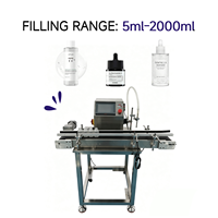 Petite machine de remplissage semi-automatique de liquides pour boissons/eau, 5 ml-2000 ml, pompe magnétique réglable, acier inoxydable