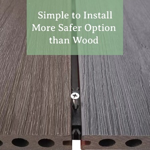 Bán buôn Trắng <span class=keywords><strong>composite</strong></span> nhựa WPC <span class=keywords><strong>HDPE</strong></span> decking hiện đại chống trượt cho ngoài trời chải kỹ thuật sàn chống xước - Product Image 4