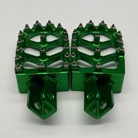 Reposapiés de Motocicleta Modificados, Extra Grandes, Antideslizantes, de Aleación de Aluminio, Pedales Todoterreno Verdes para KLR 650 2011-2022