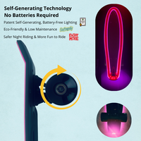 ZhiLong Planche à roulettes classique rétro en plastique de 22 pouces avec bande lumineuse LED clignotante sans batterie, planche de skateboard portable